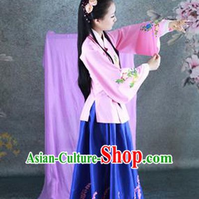 Traditional Ancient Chinese Imperial Princess Costume, Chinese Han Dynasty Children Dance Dress, Chinese Peri Imperial Lady Hanfu Clothing for Kids