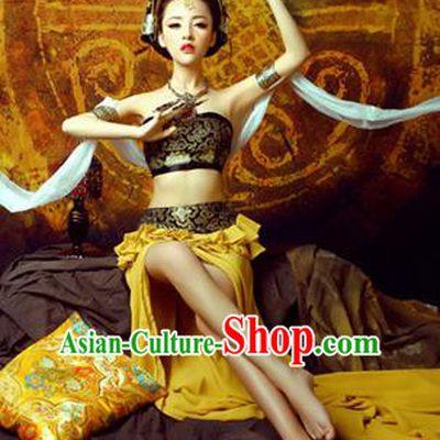 Traditional Ancient Chinese Flying Imperial Consort Costume, Chinese Tang Dynasty Flying Dance Dress, Cosplay Chinese Fairy Imperial Concubine Green Clothing Hanfu for Women