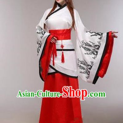 Traditional Ancient Chinese Imperial Emperess Costume, Chinese Han Dynasty Princess Dress, Cosplay Chinese Peri Concubine Embroidered Hanfu Clothing for Women