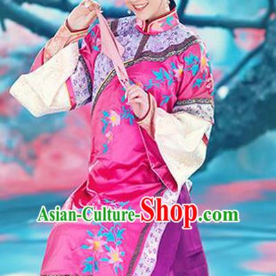Traditional Ancient Chinese Imperial Princess Consort Costume, Chinese Qing Dynasty Young Lady Dress, Chinese Manchu Princess Clothing for Women
