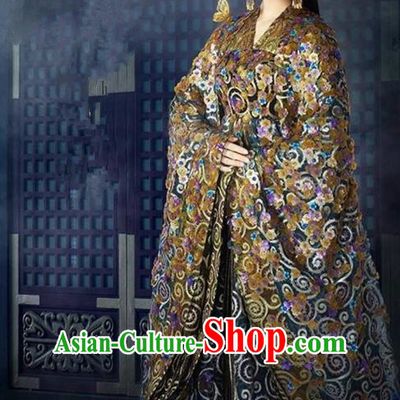 Traditional Ancient Chinese Imperial Empress Costume, Elegant Hanfu Western Wei Dynasty Clothing, Chinese Northern Dynasties Imperial Queen Embroidered Tailing Clothing for Women