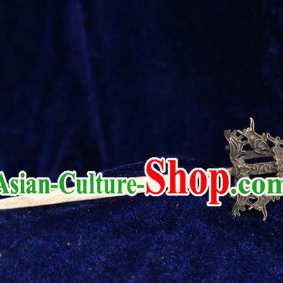 Traditional Chinese Miao Nationality Crafts Jewelry Accessory Hair Accessories, Hmong Handmade Miao Silver Palace Lady Hair Sticks Hair Claw, Miao Ethnic Minority Hair Fascinators Hairpins for Women
