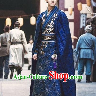 Traditional Ancient Chinese Nobility Childe Costume, Elegant Hanfu Male Lordling Dress, Tang Dynasty Swordsman Clothing, China Imperial Prince Embroidered Clothing for Men