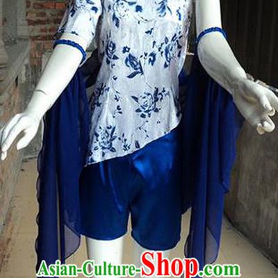 Traditional Chinese Ancient Yangge Fan Dancing Costume, Folk Dance Water Sleeve Uniforms, Classic Flying Dance Elegant Fairy Dress Drum Palace Dance Clothing for Women