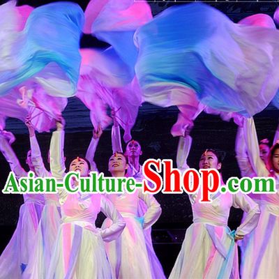 Top Pure Silk 1.5 Meter Long Silk Dance Fan Streamer