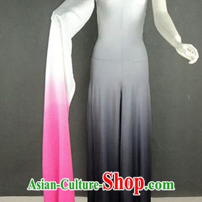 Traditional Chinese Ancient Yangge Fan Dancing Costume, Folk Dance Water Sleeve Uniforms, Classic Tang Dynasty Dance Elegant Fairy Dress Drum Palace Dance Clothing for Women