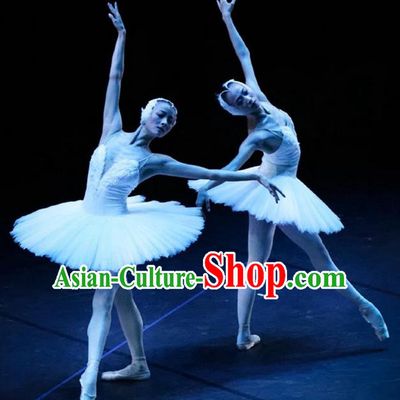 Traditional Modern Dancing Compere Costume, Opening Classic Chorus Singing Group Dance Bubble Dress Tu Tu Dancewear, Modern Dance Classic Ballet Dance White Veil Dress for Women