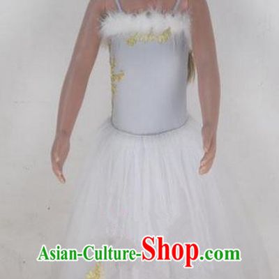 Traditional Modern Dancing Compere Costume,Children Opening Classic Chorus Singing Group Dance Bubble Dress Tu Tu Dancewear, Modern Dance Classic Ballet Dance Elegant Dress for Kids