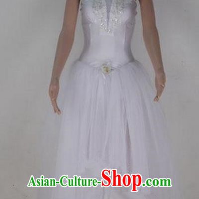 Traditional Modern Dancing Compere Costume, Female Opening Classic Chorus Singing Group Dance Bubble Dress Tu Tu Dancewear, Modern Dance Classic Ballet Dance Elegant Dress for Women