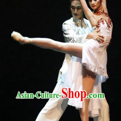 Traditional Modern Dancing Compere Costume, Female Opening Classic Chorus Singing Group Dance Blue Bubble Dress Tu Tu Dancewear, Modern Dance Classic Ballet Dance Elegant Short Dress for Women