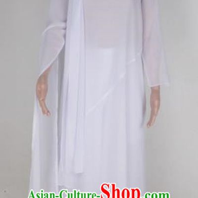 Traditional Modern Dancing Compere Costume, Female Opening Classic Chorus Singing Group Dance White Elegant Dress Tu Tu Dancewear, Modern Dance Classic Ballet Dance Elegant Dress for Women