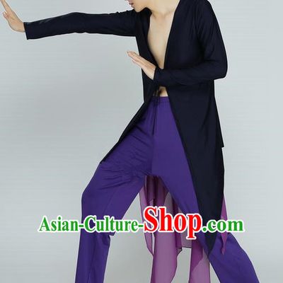 Traditional Chinese Ancient Scholar Costume, Folk Dance Kung fu Performance Uniforms, Classic Dance Martial Art Elegant Clothing for Men