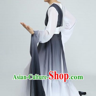 Traditional Chinese Ancient Water Sleeve Costume, Folk Dance Kung fu Performance Uniforms, Classic Dance Martial Art Elegant Clothing for Men