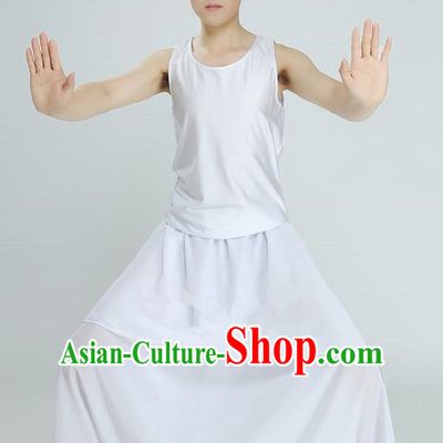 Traditional Chinese Ancient Costume, Folk Dance Drun Dance Kung fu Performance Uniforms, Classic Dance Martial Art Elegant Clothing for Men