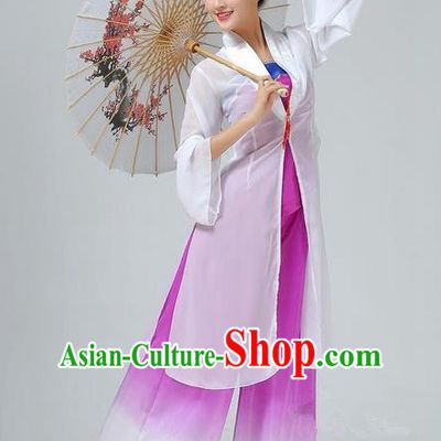 Traditional Chinese Yangge Fan Dancing Costume, Folk Dance Yangko Mandarin Collar Uniforms, Classic Umbrella Dance Elegant Dress Drum Dance Clothing for Women