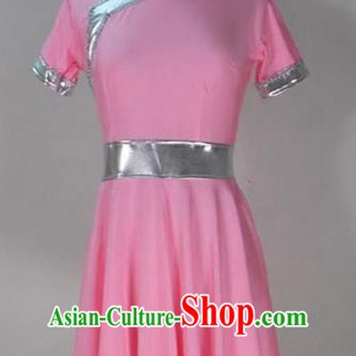 Traditional Modern Dancing Costume, Women Opening Classic Dance Chorus Singing Group Nurse Performance Dress, Modern Dance Classic Ballet Dance Pink Dress for Women