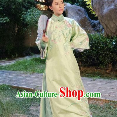 Traditional Ancient Chinese Imperial Princess Costume, Chinese Qing Dynasty Manchu Palace Lady Manchu Nobility Dress, Chinese Legend of Dragon Ball Mandarin Fermale Robes, Ancient China Imperial Concubine Embroidered Clothing for Women