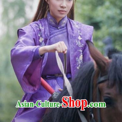 Traditional Ancient Chinese Imperial Princess Costume, Chinese Qing Dynasty Manchu Palace Nobility Lady Dress, Chinese Legend of Dragon Ball Mandarin Fermale Robes, Ancient China Swordsman Embroidered Clothing for Womenn
