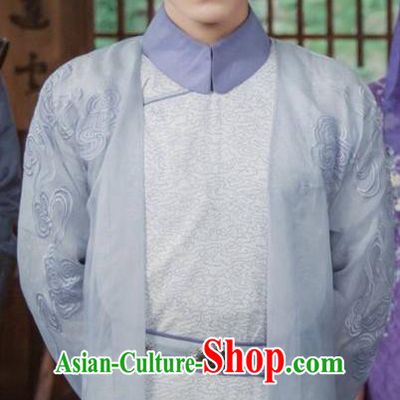 Traditional Ancient Chinese Imperial Prince Costume, Chinese Qing Dynasty Manchu Palace Nobility Childe Dress, Chinese Legend of Dragon Ball Mandarin Male Robes, Ancient China Swordsman Dandies Embroidered Clothing for Men