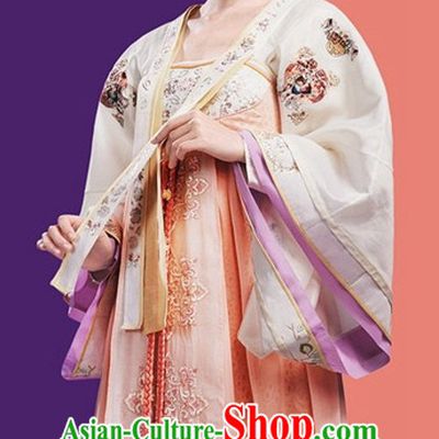 Traditional Ancient Chinese Imperial Princess Costume, Chinese Television Drama Detective Samoyeds Palace Lady Elegant Hanfu Dress, Chinese Tang Dynasty Imperial Aristocratic Lady Tailing Embroidered Clothing for Women