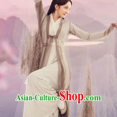 Traditional Ancient Chinese Imperial Empress Costume, Chinese Han Dynasty Young Lady Dress, Cosplay Ten Great III of Peach Blossom Fairy Tale Chinese Peri Imperial Princess Hanfu Clothing for Women