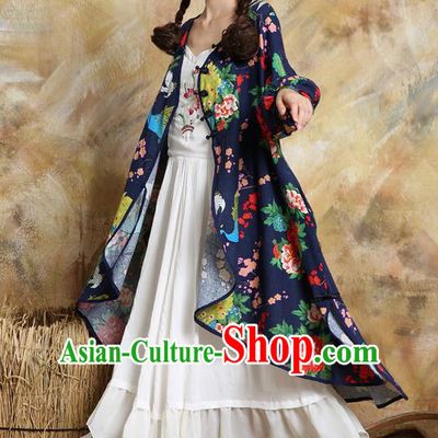 Traditional Ancient Chinese National Costume, Elegant Hanfu Cardigan Coat, China Tang Suit Plated Buttons Cape, Upper Outer Garment Dust Coat Cloak Clothing for Women