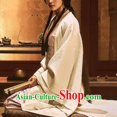 Traditional Ancient Chinese Imperial Consort Costume, Elegant Hanfu Clothing Chinese Three Kingdoms Dynasty Imperial Princess Tailing Embroidered Clothing for Women