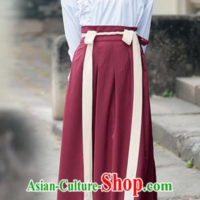 Traditional Chinese Ancient Costume, Elegant Hanfu Clothing Embroidered Bamboo Leaf Slant Opening Blouse and Dress, China Ming Dynasty Elegant Blouse and Skirt Complete Set for Women