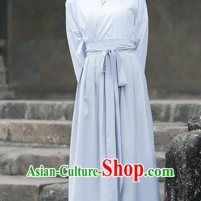 Traditional Ancient Chinese Costume, Elegant Hanfu Clothing Ink Painting Embroidered Slant Opening Blouse and Dress, China Ming Dynasty Elegant Blouse and Skirt Complete Set for Women
