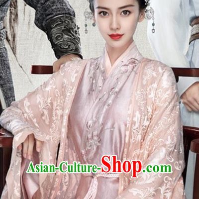 Traditional Ancient Chinese Imperial Concubine Costume, Chinese Warring States Period Imperial Princess Fairy Elegant Dress, Cosplay Imperial Consort Chinese Nobility Hanfu Tailing Embroidered Clothing for Women