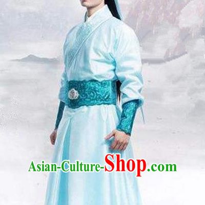 Traditional Ancient Chinese Swordsman Costume, Chinese Han Dynasty Jiang Hu Swordsman Robe, Cosplay Imperial Prince Chinese Bladesman Hanfu Clothing for Men