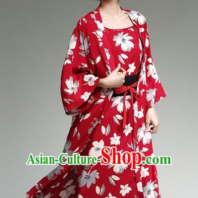 Traditional Ancient Japanese National Costume, Elegant Kimono Cardigan Clothing for Women