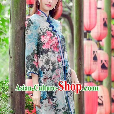 Traditional Ancient Chinese National Costume, Elegant Hanfu Cardigan Coat, China Tang Suit Plated Buttons Ink Painting Cape, Upper Outer Garment Cloak Clothing for Women