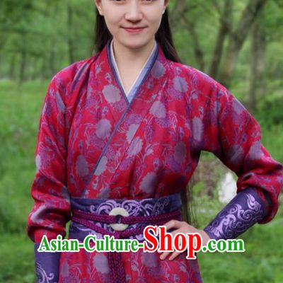 Traditional Ancient Chinese Chivalrous Swordsman Costume, Chinese Ancient Young Lady Heroine Dress, Cosplay Chinese Television Drama Jade Dynasty Qing Yun Faction Peri Hanfu Embroidery Clothing for Women