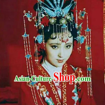 Traditional Handmade Chinese Ancient Classical Hair Accessories Bride Wedding Barrettes Phoenix Coronet, Hair Sticks Hair Jewellery, Hair Fascinators Hairpins for Women