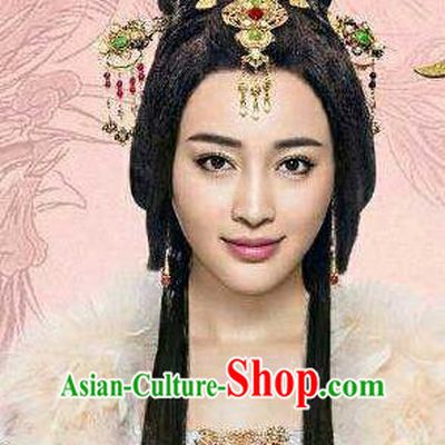 Traditional Handmade Chinese Ancient Classical Hair Accessories Complete Set, Han Dynasty Imperial Empress Phoenix Coronet, Xiuhe Suit Hanfu Hair Sticks Hair Jewellery, Hair Fascinators Hairpins for Women