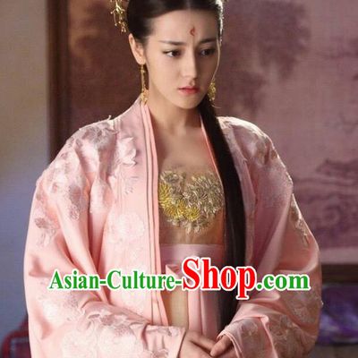 Traditional Ancient Chinese Imperial Consort Costume, Elegant Hanfu Fairy Dress, Chinese Tang Dynasty Imperial Concubine Tailing Embroidered Clothing for Women