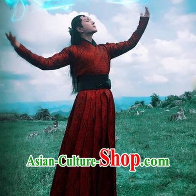 Traditional Ancient Chinese Nobility Childe Wedding Costume, Elegant Hanfu Male Lordling Dress, Cosplay Inferno Emperor Clothing, China Imperial Crown Prince Red Clothing for Men