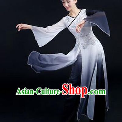 Traditional Chinese Yangge Fan Dancing Costume, Folk Dance Yangko Mandarin Sleeve Paillette Uniforms, Classic Dance Elegant Dress Drum Dance Paillette Clothing for Women
