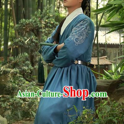 Traditional Chinese Ancient Han Dynasty Jiang Hu Swordsman Flying Fish Suit Secret Service of Ming Dynasty Costume Complete Set for Men