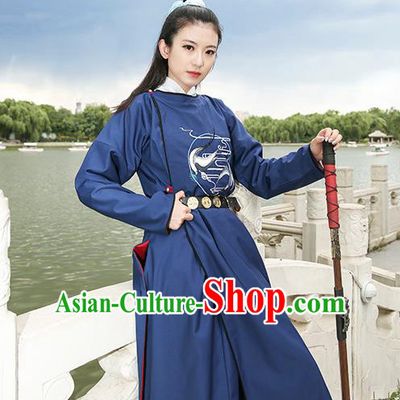 Traditional Chinese Ancient Hanfu Jiang Hu Swordsman Tang Dynasty Imperial Bodyguard Costume for Women for Men