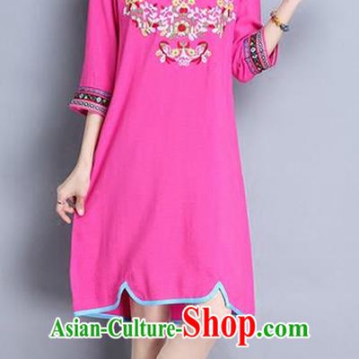 Traditional Chinese National Costume, Elegant Hanfu Embroidered Pink Dress, China Tang Suit Chirpaur Upper Outer Garment Elegant Dress Clothing for Women