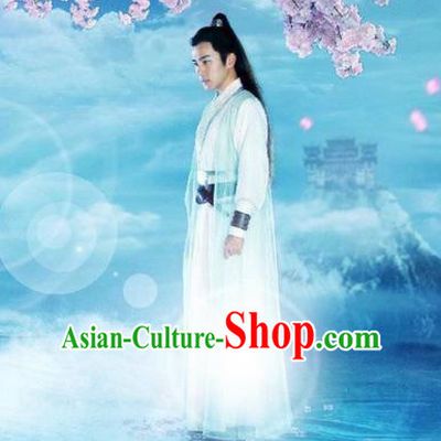 Traditional Ancient Chinese Elegant Swordsman Costume, Chinese Ancient Nobility Childe Dress, Cosplay Chinese Television Drama Flying Daggers Chinese Ming Dynasty Prince Hanfu Clothing for Men