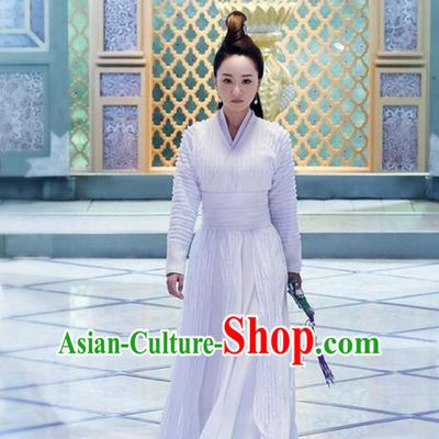 Traditional Ancient Chinese Chivalrous Swordswoman Costume, Chinese Ming Dynasty Heroine Dress, Cosplay Chinese Television Drama Flying Daggers Princess Hanfu Clothing for Women