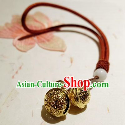 Traditional Chinese Ancient Crafts, China Handmade Anklets Jewelry Accessories Bells Ankle Chain for Women