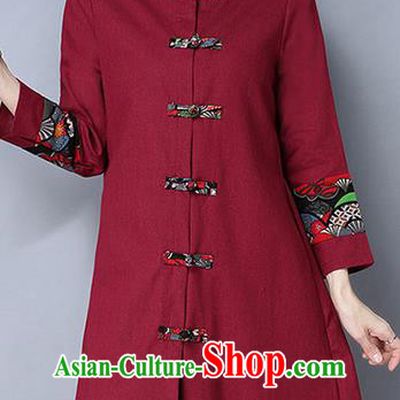 Traditional Chinese National Costume, Elegant Hanfu Stand Collar Red Coat, China Tang Suit Plated Buttons Cape, Upper Outer Garment Dust Coat Clothing for Women