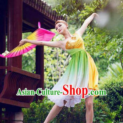 Traditional Chinese Modern Dancing Costume, Women Opening Classic Chorus Singing Group Latin Dance Paillette Costume, Modern Dance Dress for Women