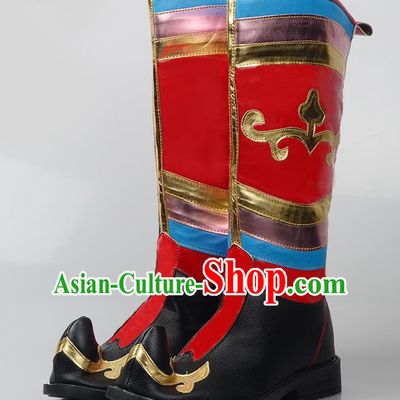 Traditional Chinese Minority Mongol Nationality Ethnic Minorities Mongolian Boots Mongolian Boots Tanks Boots for Women
