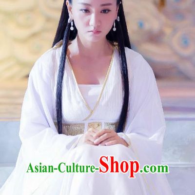 Traditional Ancient Chinese Chivalrous Swordswoman Costume, Chinese Ming Dynasty Aristocratic Miss Young Lady Dress, Cosplay Chinese Television Drama Flying Daggers Princess Hanfu Clothing for Women