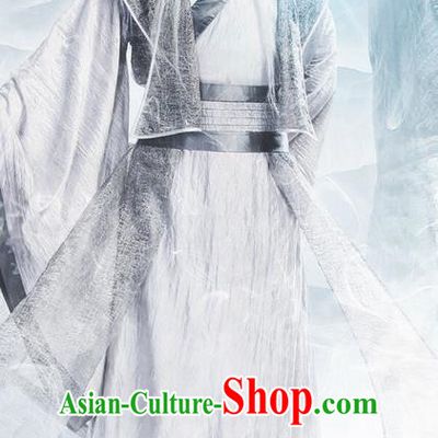 Traditional Ancient Chinese Elegant Swordsman Costume, Chinese Ancient Nobility Childe Dress, Cosplay Chinese Television Drama Flying Daggers Chivalrous Expert Hanfu Clothing for Men